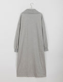 Whois half zip-up collar long one piece