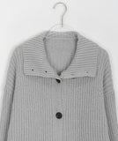 Kakui high neck knit cardigan