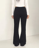 [MADE] Coro Velvet Flower Flower Layered Bootcut Knit Pants