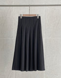 Wiki Pleated Banding Long Skirt