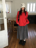 Heyo Check Banding Long Skirt