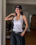 Tishy Eyelet Strap Halter Sleeveless