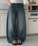 Tiwon Summer Hoodie Vintage Washing Wide Pants