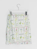 Hashita Flower Chiffon Mini Skirt