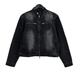 Patch Biker Denim Jacket