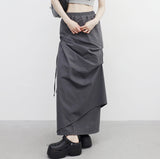 Seleun String Shirring Long Skirt