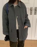 Flky Collar Quilted Half Coat