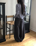 Bush Check Collar Slim Fit Long Sleeve Shirt