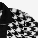 Monet Hound Checked Fur Jacket