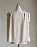 [Two-piece set] Rubia PintuckSleeveless Blouse Belt Wide Pants