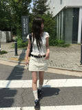[Belt SET] Adam Cotton Mini Skirt Pants