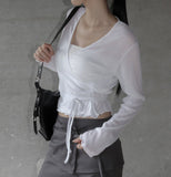 Dohwa Wrap See-Through Cardigan