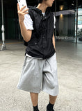Cotton Pintuck Bermuda Training Pants