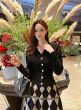 Velia V-Neck Cubic Cardigan