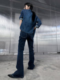 Deep blue raw denim