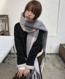 Kemin Thick Check Color Matching Long Muffler