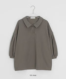 Melfi Waffle Shirring Collar Tee