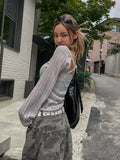 Cross Back Silt See-Through Knit