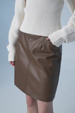 Fox leather round skirt