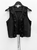 Punched Lace Ruffle Blouse