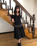 June Stripe Color Banding Tiered Skirt