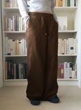 [MADE] Front Peach Fuzz Cotton Banding Long Wide Pants