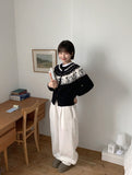 Hakiro Round Nordic Knit Cardigan