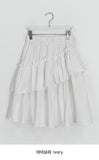 Verpan Frill Banding Midi Skirt