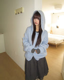 Lyle Mohair Hooded Knit Cardigan