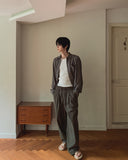 Soven Linen Two-Tuck Banding Pants
