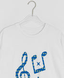 Vile Musical Note Printing Boxy Short Sleeve Tee