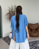 Pave Roll Up Short Sleeve Shirt