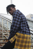 Heavy Overfit Check Colorblock Shirt