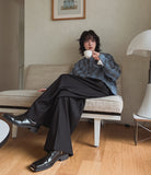 Lloyd Pintuck Maxi Wide Belt Slacks