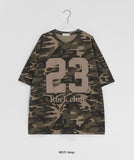Chelkie Camo Printing Over Short Sleeve Tee
