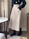 Milo Brushed Flare Long Skirt