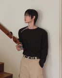 Coldy Waffle Shoulder Zip-Up T-shirt