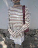 Natine Striped Long Sleeve Knit