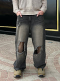 Vintage Destroyed Sand Denim