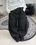 Defen Carpenter Wide Denim Pants