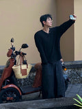 Simple Line Henley Neck Long Sleeve
