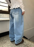 Hirushi Washing Wide Denim Pants