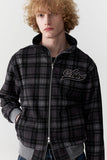 ASFOD check zip-up jacket