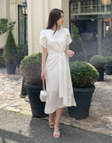 Nadine Seersucker Tulip Wrap One Piece