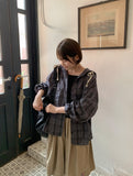 Henma Check Hood Long Sleeve Shirt