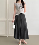 Stripe Pattern Shoulder Banding Off-shoulder Sleeveless Blouse