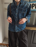 Kor Western Denim Crop Shirt