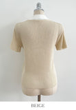 Gelato Color Matching Collar Cool Ribbed Knit
