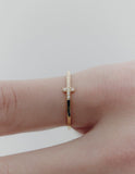 Truly Essence 14K Cross Pave Ring
