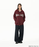 APPLIQUE ZIP UP HOODIE